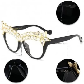 Oversized Womens Luxury Diamond Decorated Sunglasses UV400 Retro Eyeglasses - Style 05 - CL18GWNLQSI $13.51