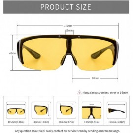 Wrap HD Day Night Driving Glasses Sunglasses for Men & Women - Anti Glare Polarized Flip Rx Glasses Side Shield - CR1948MAN9L...