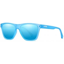 Goggle Pure Color Leisure Polarizing Sunglasses TR90 Classic Square Men's and Women's Universal Sunglasses - Sky Blue - CZ18Y...