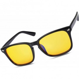 Rectangular HD Night Vision Driving Glasses - Anti Glare - Rainy & Any Weather Safety Sun Glasses For Women& Men Fashion - C9...