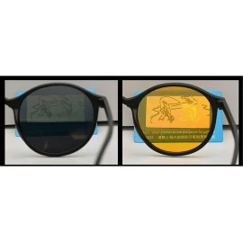 Round myopic polarized sunglasses reduce optical grade beam- men's sports partial sunglasses - CN18A5MLT0E $19.86