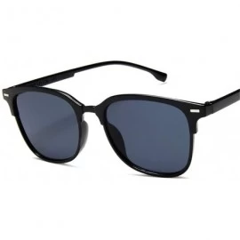 Goggle Vintage Square Sunglasses Women Man Silver Sun Glasses - Blue - CC194O0QOL0 $19.67