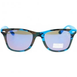 Wayfarer Matted Camouflage Print Sunglasses Unisex Classic Square Mirror Lens - Blue - CJ1803O7TEQ $20.05