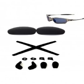 Sport Replacement Lenses + Rubber Kits Juliet Sunglasses Black - Black - CZ18EA8UY2R $14.86