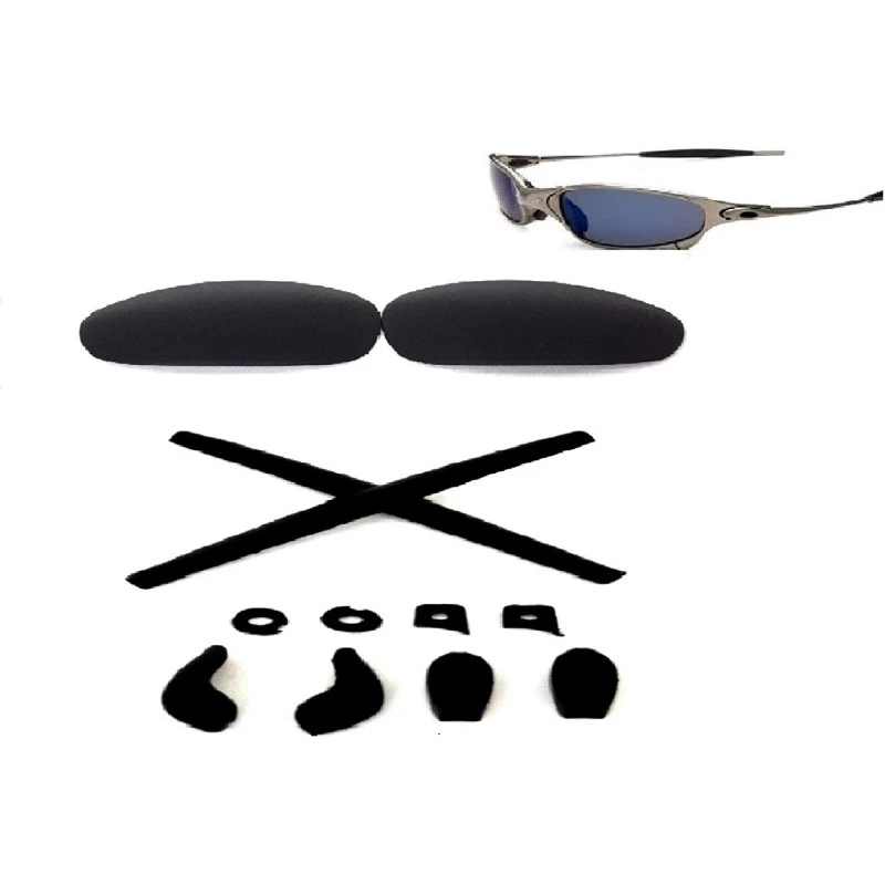 Sport Replacement Lenses + Rubber Kits Juliet Sunglasses Black - Black - CZ18EA8UY2R $22.74