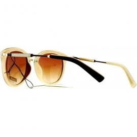 Butterfly Designer Fashion Womens Sunglasses Round Butterfly Frame UV 400 - Brown Beige - CR1875T05HI $14.27