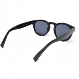 Square Round 90s Hipster Retro Style Lightweight Sunglasses for Unisex Women UV 400 SM1118 - Black Frame/ Black Lens - CH18L7...