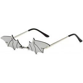 Rimless Bat Sunglasses for Women Rimless Sun Glasses Eyewear Shades - Orange Lens - C81902AC73W $13.95