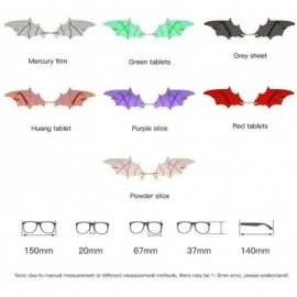 Rimless Bat Sunglasses for Women Rimless Sun Glasses Eyewear Shades - Orange Lens - C81902AC73W $13.95