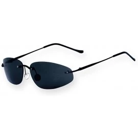 Rimless Matrix Neo III Revolution Sunglasses 20821 Black w/Smoke Lenses - C218XOZKE32 $17.82