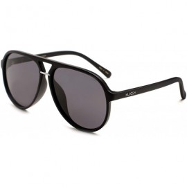 Round Lightweight Sunglasses for Men Polarized UV Protection-Aviator Black - CP18SU56CMW $98.92
