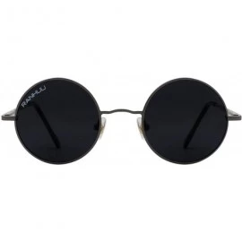 Round Retro Small Round Polarized Sunglasses for Men Women Circle John Lennon Style Sunglasses - CG18X5U5LM3 $10.63