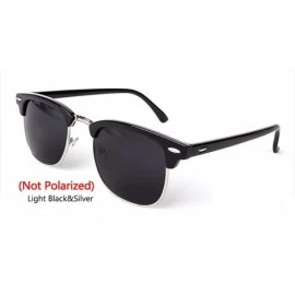 Square Polarized Semi-RimlSunglasses Women/Men UV400 Classic Brand Designer Retro Oculos De Sol Gafas - CC19856Q6IC $47.40