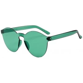 Wrap Women Men Fashion Clear Retro Sunglasses Outdoor Frameless Eyewear Glasses - Green - C0190OML3O6 $17.95
