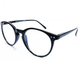 Round blue light blocking (Anti Bluelight) glasses 50mm unisex For Men And Women (Round) - Black - C41983H052N $20.92