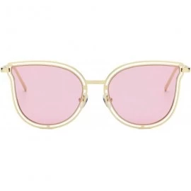Round With our Mia Sunglasses - Gold/Pink - CB18WU8H3KG $37.22