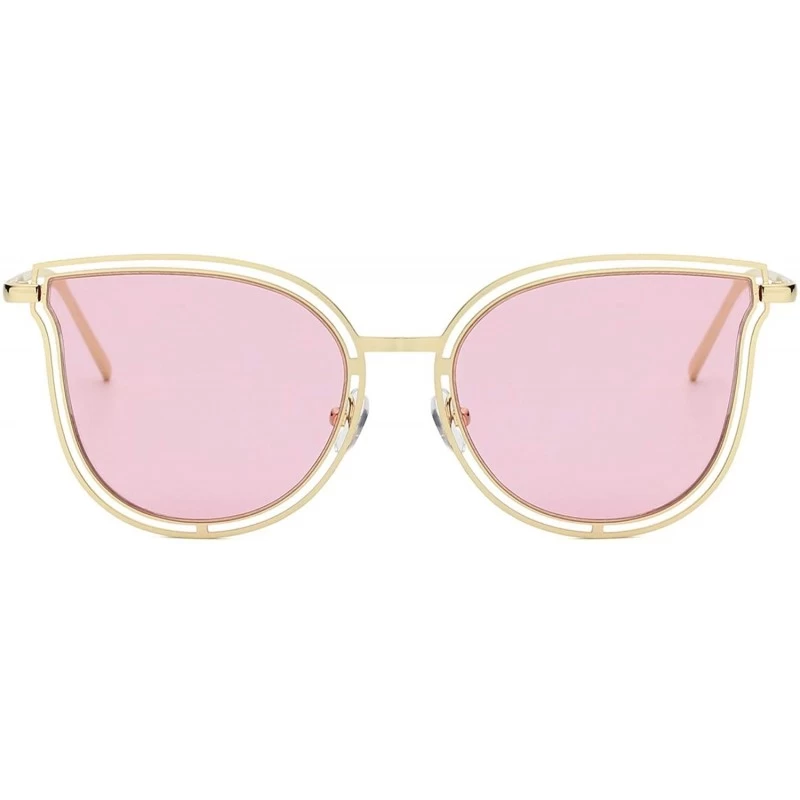 Round With our Mia Sunglasses - Gold/Pink - CB18WU8H3KG $37.22