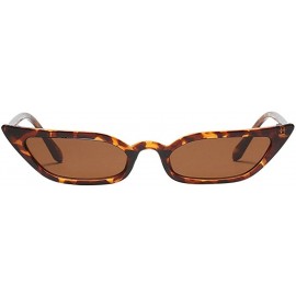 Goggle Women Retro Narrow Cat Eye Sunglasses - Stylish Plastic Candy Color Goggles Eyewear For Beach Outdoor Activities - CV1...