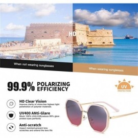 Goggle Women Square Polarized Sunglasses Ladies Fashion Oversized Sun Glasses Female Gradient Eyewear Goggles UV400 - CO199HS...