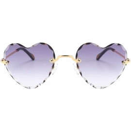 Square Women Heart Shaped RimlSunglasses Thin Metal Frame UV Protection Sun Glasses Vacation Festival Fishing - Pink - C0197Y...