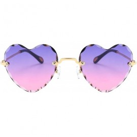 Square Women Heart Shaped RimlSunglasses Thin Metal Frame UV Protection Sun Glasses Vacation Festival Fishing - Pink - C0197Y...