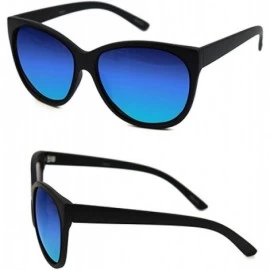 Cat Eye Retro Oversized Cat Eye Poliarized Sunglasses P2431 - Black - CT17YR2QX4X $18.90