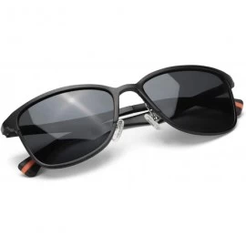 Square Classic Sunglasse for Men Women - Polarized Driving Glasses Al-mg Frame 100% UV Protection - CB1925SL4CZ $38.38