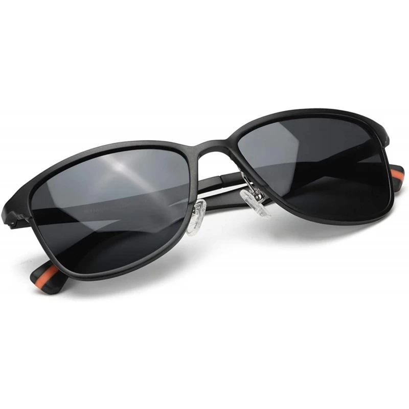 Square Classic Sunglasse for Men Women - Polarized Driving Glasses Al-mg Frame 100% UV Protection - CB1925SL4CZ $25.23