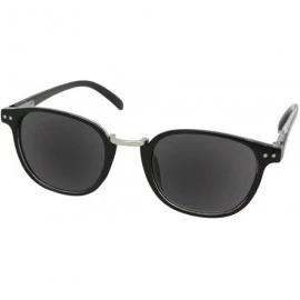 Round Round Retro Look With Dark Full Reading Lens Sunglasses R98 - Black Frame-gray Lenses - CX18G4DNZK8 $27.94