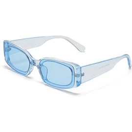 Cat Eye Sunglasses Fashion Rectangle Glasses Vintage - Leopard - CG19805L9MG $32.57