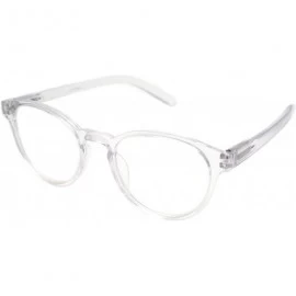 Round shoolboy fullRim Lightweight Reading spring hinge Glasses - Z2 Transparent Clear - CZ18ARUT6R3 $32.81