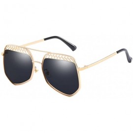 Sport Vintage Ocean Color Metal Frame Oversized Fits Over Sunglasses for Women - Gray - CE1808GR3UZ $33.21