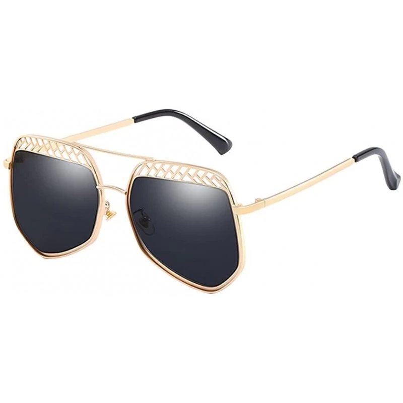 Sport Vintage Ocean Color Metal Frame Oversized Fits Over Sunglasses for Women - Gray - CE1808GR3UZ $17.58