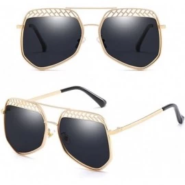 Sport Vintage Ocean Color Metal Frame Oversized Fits Over Sunglasses for Women - Gray - CE1808GR3UZ $17.58
