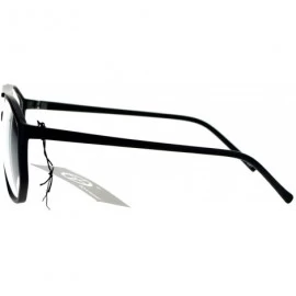 Square Unisex Fashion Clear Lens Glasses Oversized Square Angled Plastic Frame - Black - CV18959UUWS $9.51