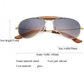 Aviator outdoorsman aviator sunglasses for men women crystal glass lens mirrored sun glasses UV400 protection - Green - C818R...