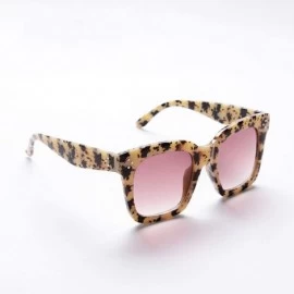 Square Black Clear Oversized Square Sunglasses Women Gradient Summer Style Classic Sun Glasses Big Oculos De Sol - CQ197A3SQX...