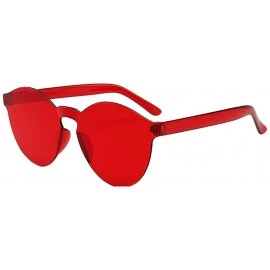 Round Sunglasses for Women Vintage Round Polarized - Fashion UV Protection Sunglasses for Party - Ha_red - CC194AAMR9A $24.09