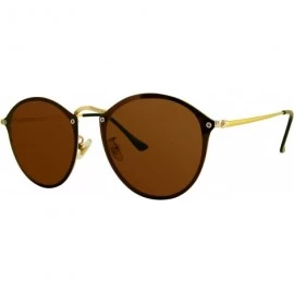 Rimless fashion rimless polarized uv400 sunglasses for men and women - Brown - C718YKHZTH5 $19.41
