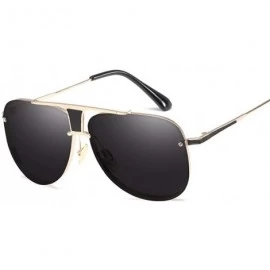 Aviator Men's and women's Sunglasses retro clam glasses metal sunglasses in Europe and America - A - C218Q7C8YLL $58.38