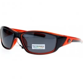 Sport Polarized Mens Classic Oval Plastic Warp Sport Sunglasses - Orange - CY11ZFVNY4P $11.59