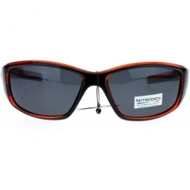 Sport Polarized Mens Classic Oval Plastic Warp Sport Sunglasses - Orange - CY11ZFVNY4P $19.22