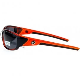 Sport Polarized Mens Classic Oval Plastic Warp Sport Sunglasses - Orange - CY11ZFVNY4P $19.22