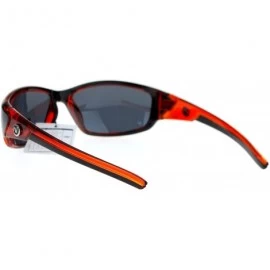 Sport Polarized Mens Classic Oval Plastic Warp Sport Sunglasses - Orange - CY11ZFVNY4P $19.22
