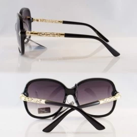 Butterfly Rhinestone Pearl Metal Iced-Out Jewel Temple Butterfly Sunglasses A220 - Black/ Purple Gr - CC18H9QEEDU $15.36