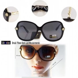 Butterfly Rhinestone Pearl Metal Iced-Out Jewel Temple Butterfly Sunglasses A220 - Black/ Purple Gr - CC18H9QEEDU $15.36