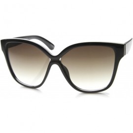 Butterfly Women's Oversize Horn Rimmed Square Lens Butterfly Sunglasses 55mm - Black / Lavender - C6126OMW7TV $18.04