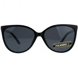 Butterfly Womens Polarized Lens Sunglasses Rhinestone Fashion Butterfly Frame - Black Purple Stone - CX18CXACHE4 $15.06
