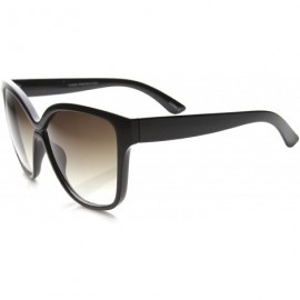 Butterfly Women's Oversize Horn Rimmed Square Lens Butterfly Sunglasses 55mm - Black / Lavender - C6126OMW7TV $18.04