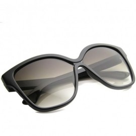 Butterfly Women's Oversize Horn Rimmed Square Lens Butterfly Sunglasses 55mm - Black / Lavender - C6126OMW7TV $22.24